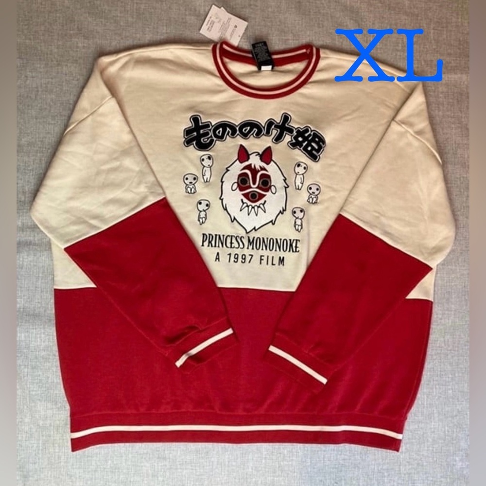 XL Studio Ghibli Princess Mononoke Panel Crewneck
